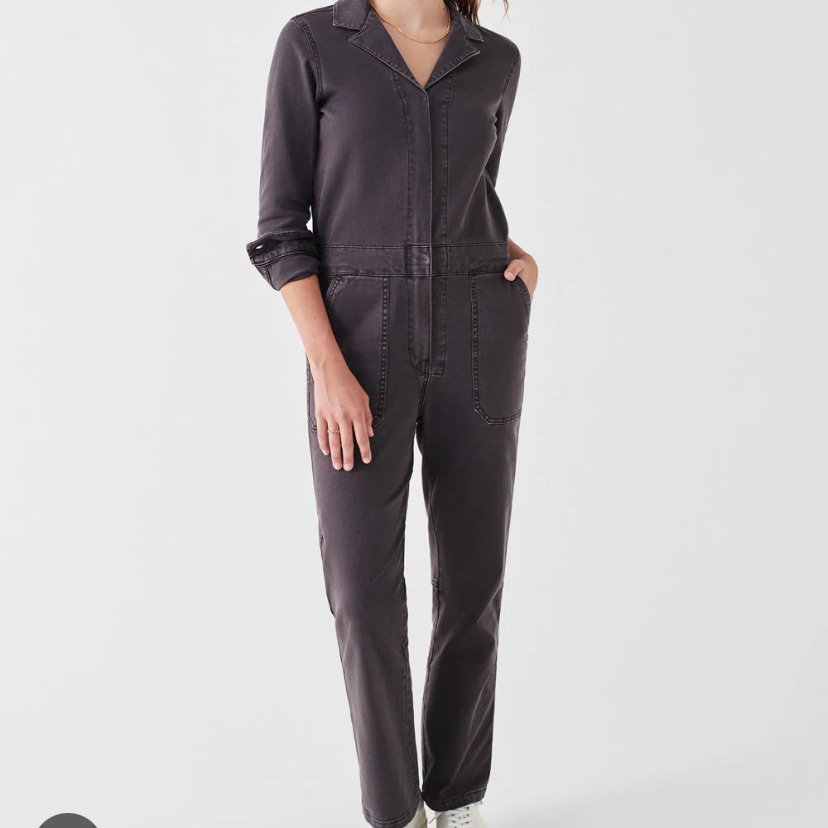 Faherty Overland Gray Twill Jumpsuit